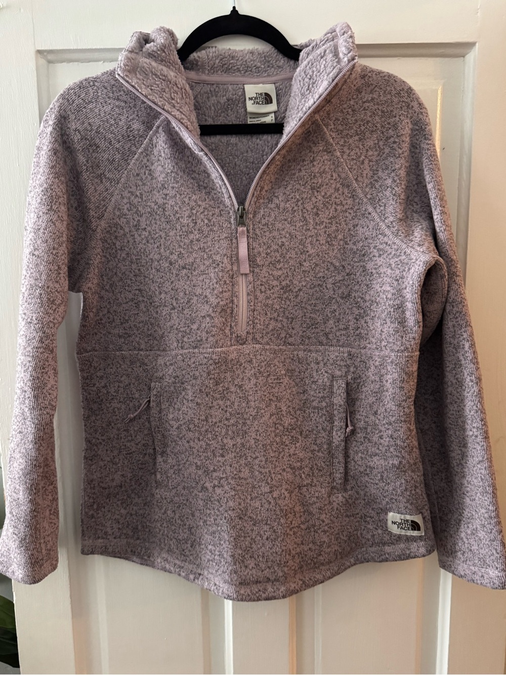 The North Face Women's Heathered Lavender Half-Zip Fleece Pullover